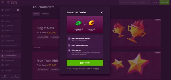 Malina Casino na mobile